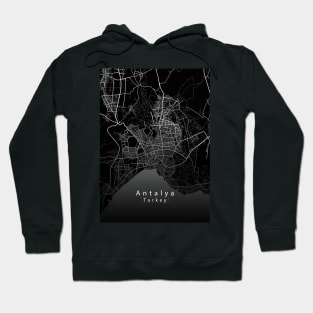 Antalya Turkey City Map dark Hoodie